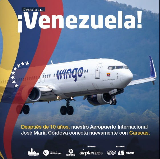 Sale el primer vuelo Caracas – Medellín tras 10 años Sale el primer vuelo Caracas – Medellín tras 10 años