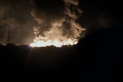 Gran incendio en La Curva del Indio, municipio Valmore Rodríguez 