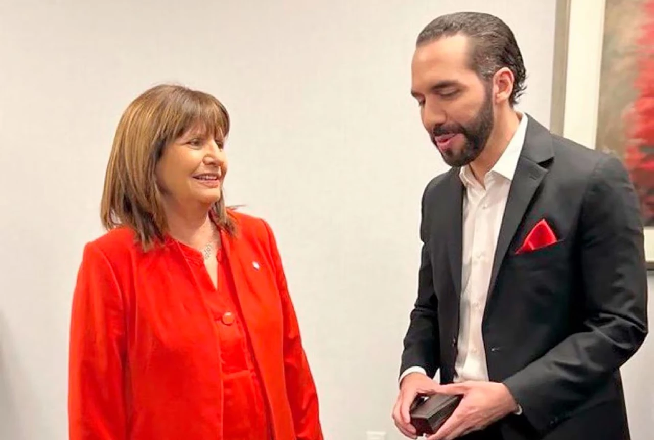 Nayib Bukele invita a Patricia Bullrich a conocer su sistema de seguridad en El Salvador