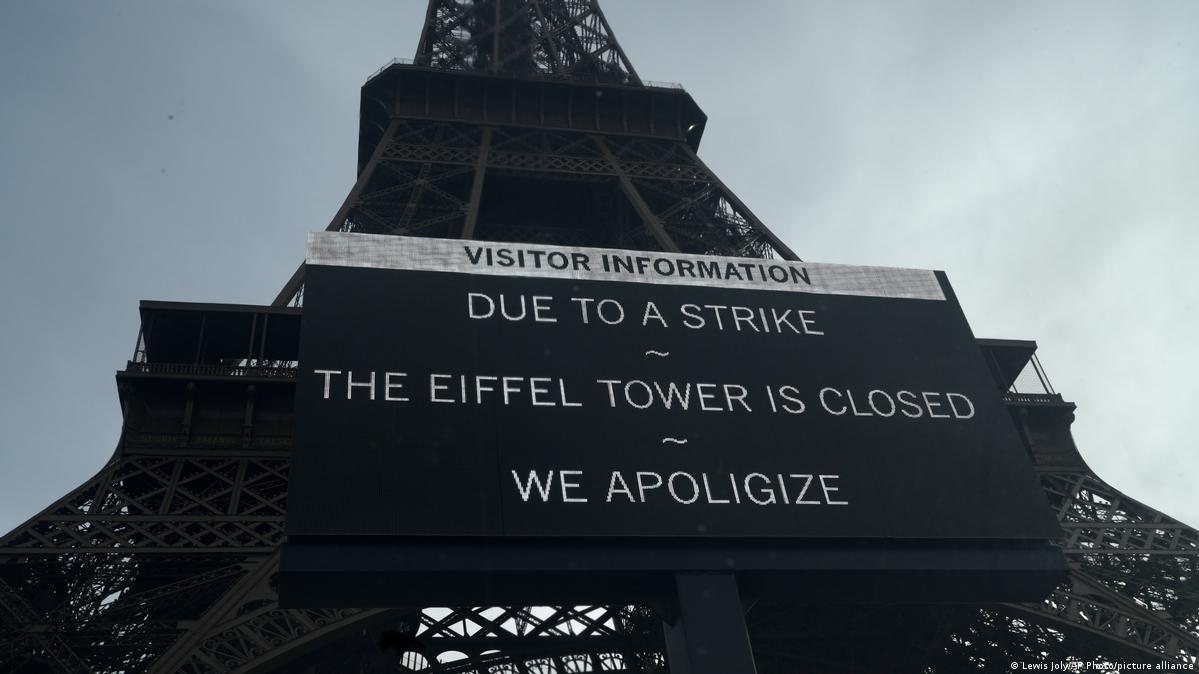 Torre Eiffel nuevamente cerrada por huelga de trabajadores