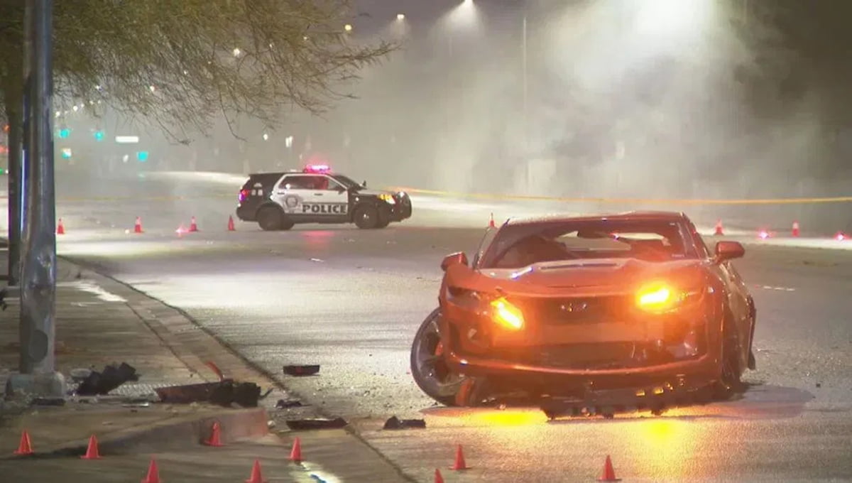 Un muerto y dos heridos tras accidente por carrera de autos en Las Vegas