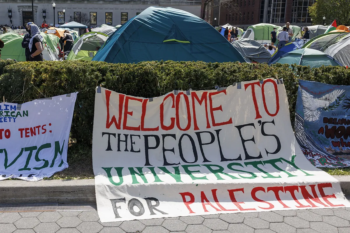 Protestas en universidades de EE.UU. por vínculos con Israel en medio de la guerra en Gaza Protestas en universidades de EE.UU. por vínculos con Israel en medio de la guerra en Gaza