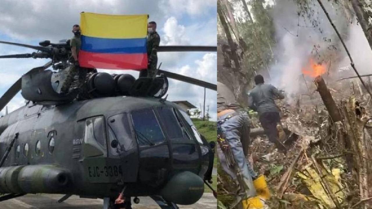 Nueve militares murieron en accidente de helicóptero del ejército de Colombia