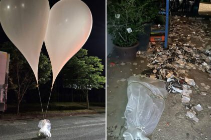 Corea del Norte lanzó globos con basura hacia Corea del Sur