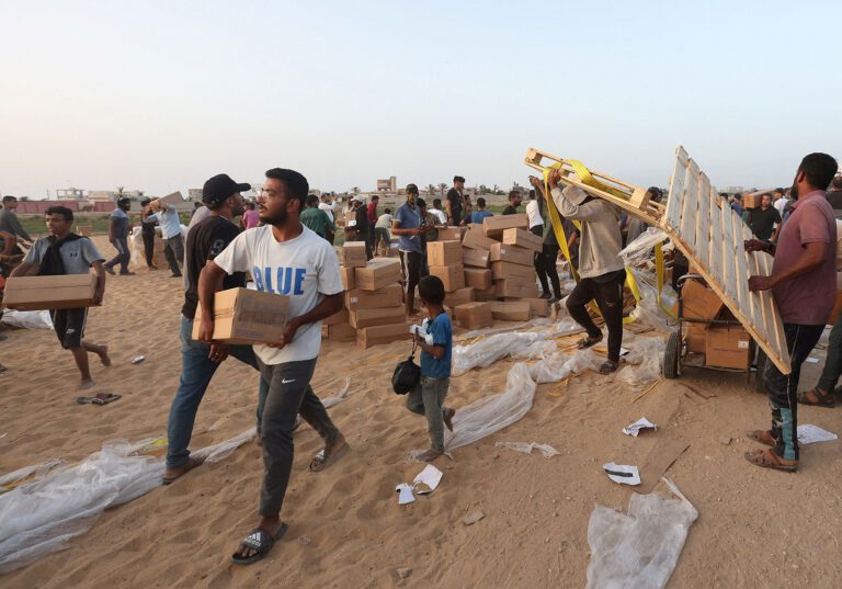 Estados Unidos envía ayuda humanitaria a Gaza