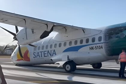 Un avión de Satena con 49 personas a bordo perdió tren delantero durante el despegue