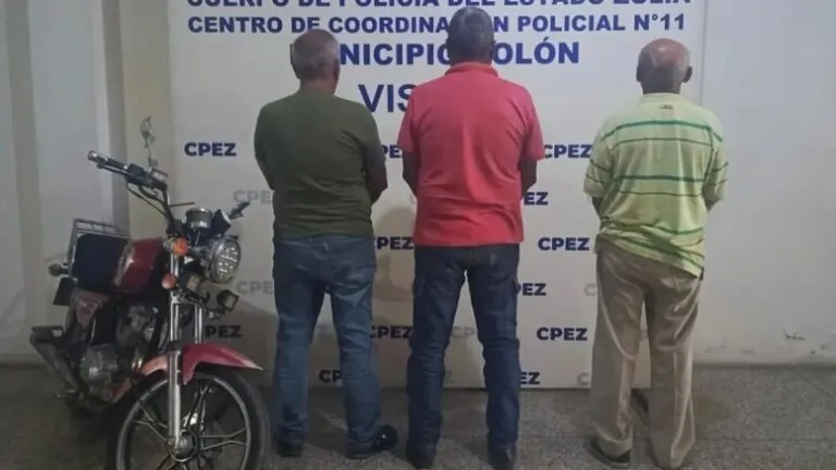 Tres sexagenarios detenidos por abuso sexual a una menor en Zulia