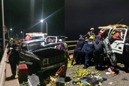 Mal clima del Zulia impide la búsqueda del hombre que cayó al Lago tras choque múltiple