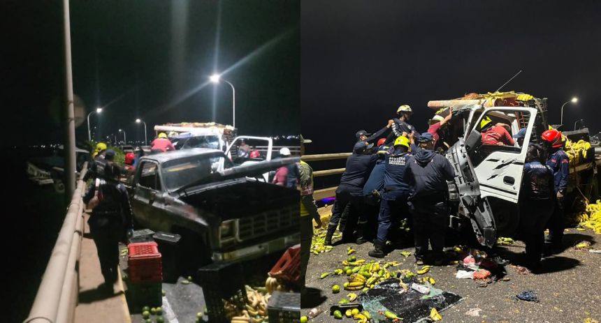 Mal clima del Zulia impide la búsqueda del hombre que cayó al Lago tras choque múltiple