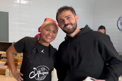Chef venezolana preparó arepas para el Manchester City