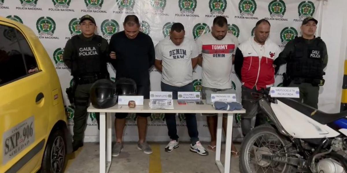 Capturan a cuatro extorsionistas en Barranquilla