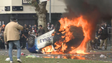 Fuerte protestas en el Congreso de Argentina por discusión de la Ley de Bases