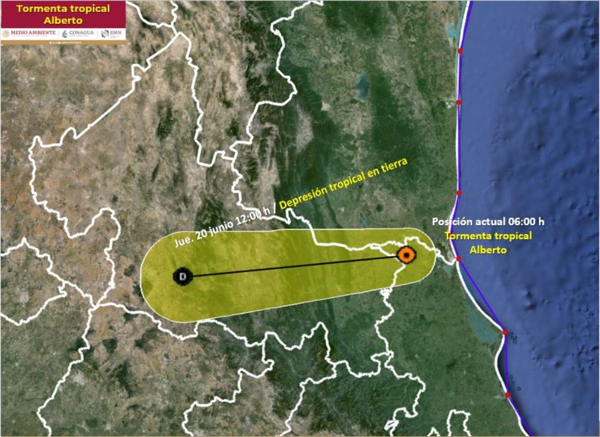 La tormenta tropical Alberto avanza por México y deja 3 muertos La tormenta tropical Alberto avanza por México y deja 3 muertos