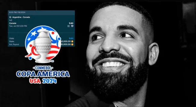 Drake apuesta un millón por Canadá en la Copa América 2024