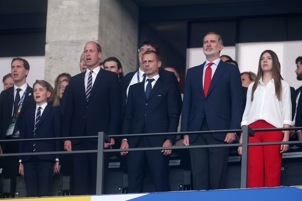 Familia real de España e Inglaterra se reúnen en la final de la Euro 2024