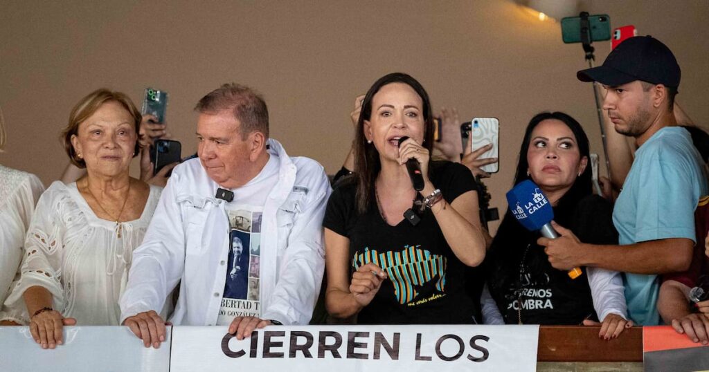 María Corina Machado denuncia detenciones a dos semanas de las elecciones María Corina Machado denuncia detenciones a dos semanas de las elecciones