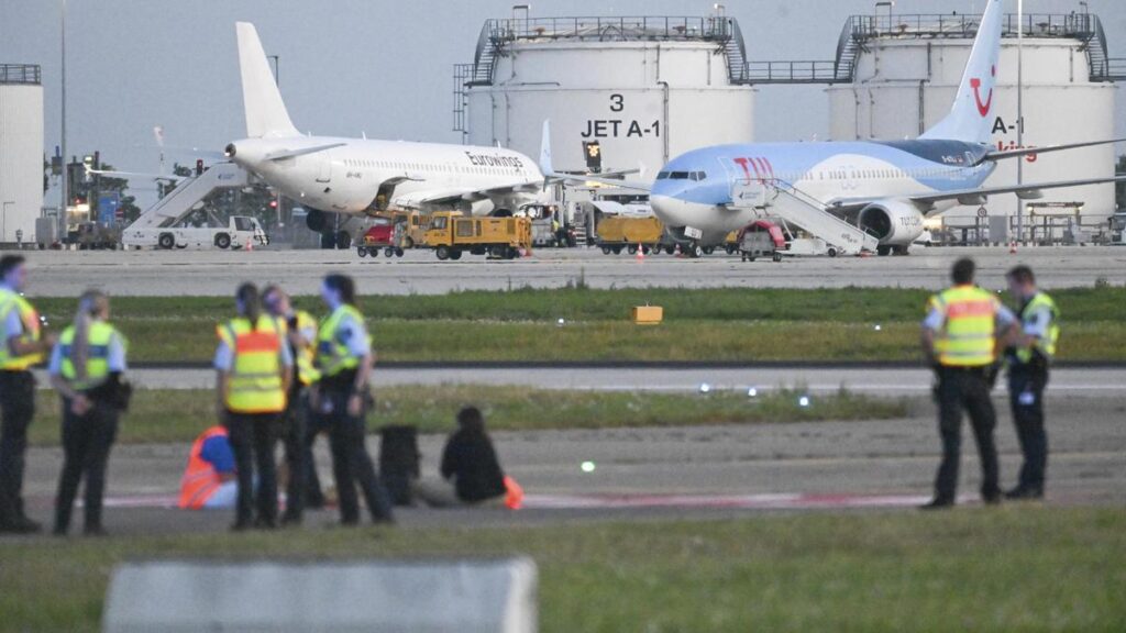 Activistas paralizan aeropuertos alemanes en protesta por el cambio climático