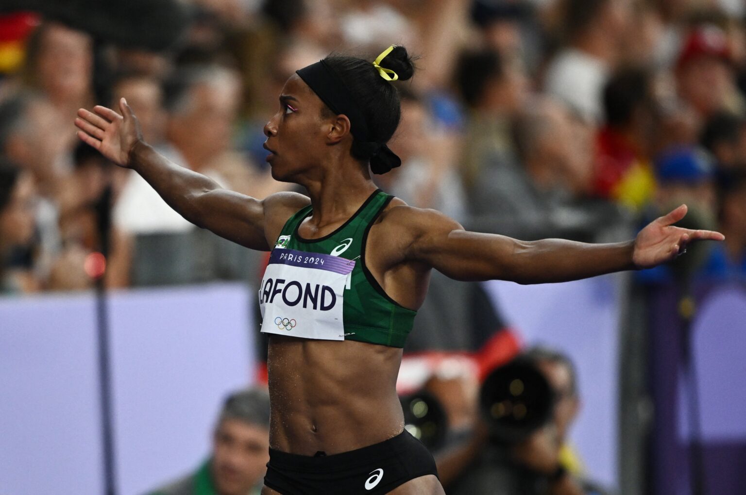Thea Lafond consigue su primera medalla olímpica en triple salto Lafond