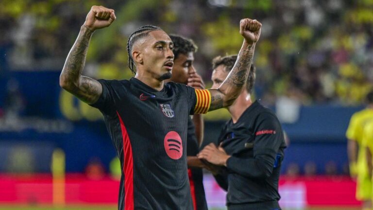 Lewandowski y Raphinha brillan en la sexta victoria culé: 1-5 en La Cerámica