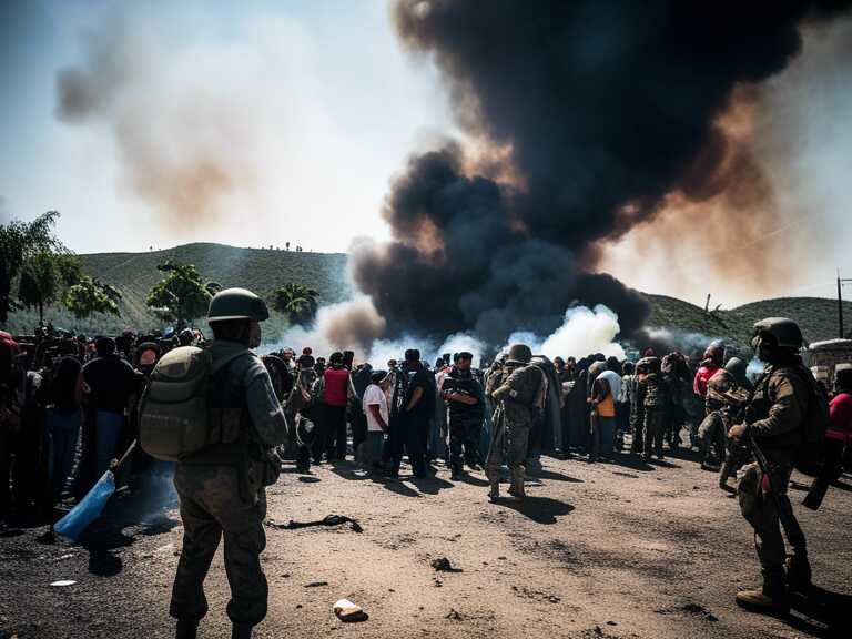Guardia Nacional de Texas ataca a migrantes venezolanos con balas de goma Guardia Nacional de Texas ataca a migrantes venezolanos con balas de goma