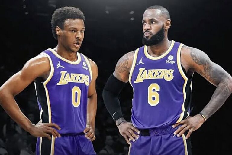 LeBron y Bronny James hacen historia al jugar juntos en la NBA