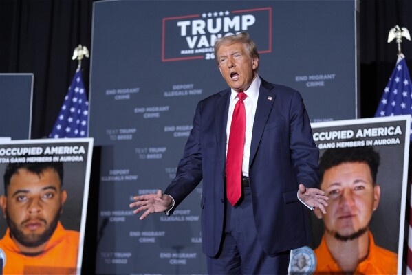Trump acusa a migrantes de ser criminales en mitin de Colorado Trump acusa a migrantes de ser criminales en mitin de Colorado