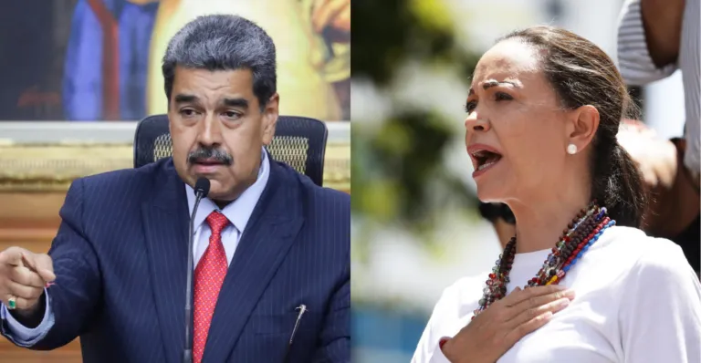 María Corina Machado es acusada de conspirar desde Colombia según Nicolás Maduro