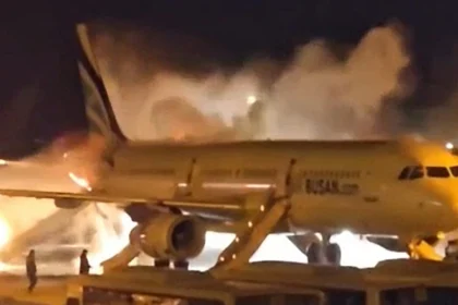 Avion incendio