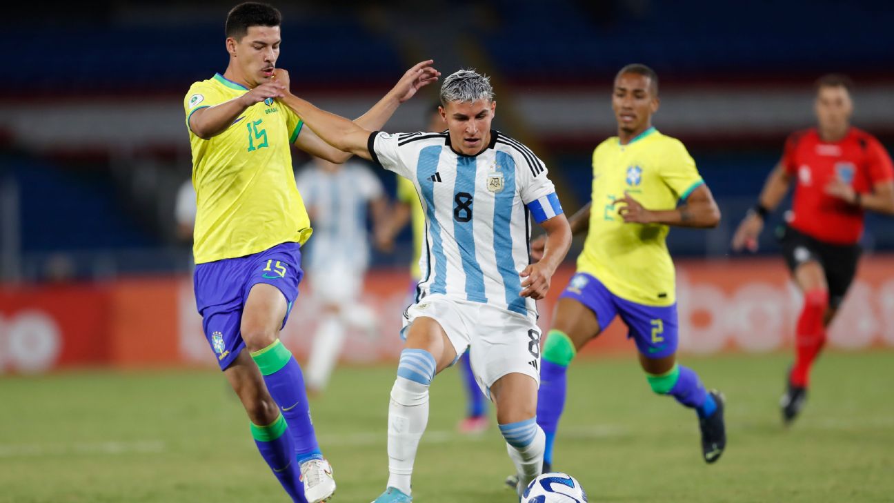 Argentina aplasta a Brasil 6-0 en el inicio del sudamericano Sub-20 argentina