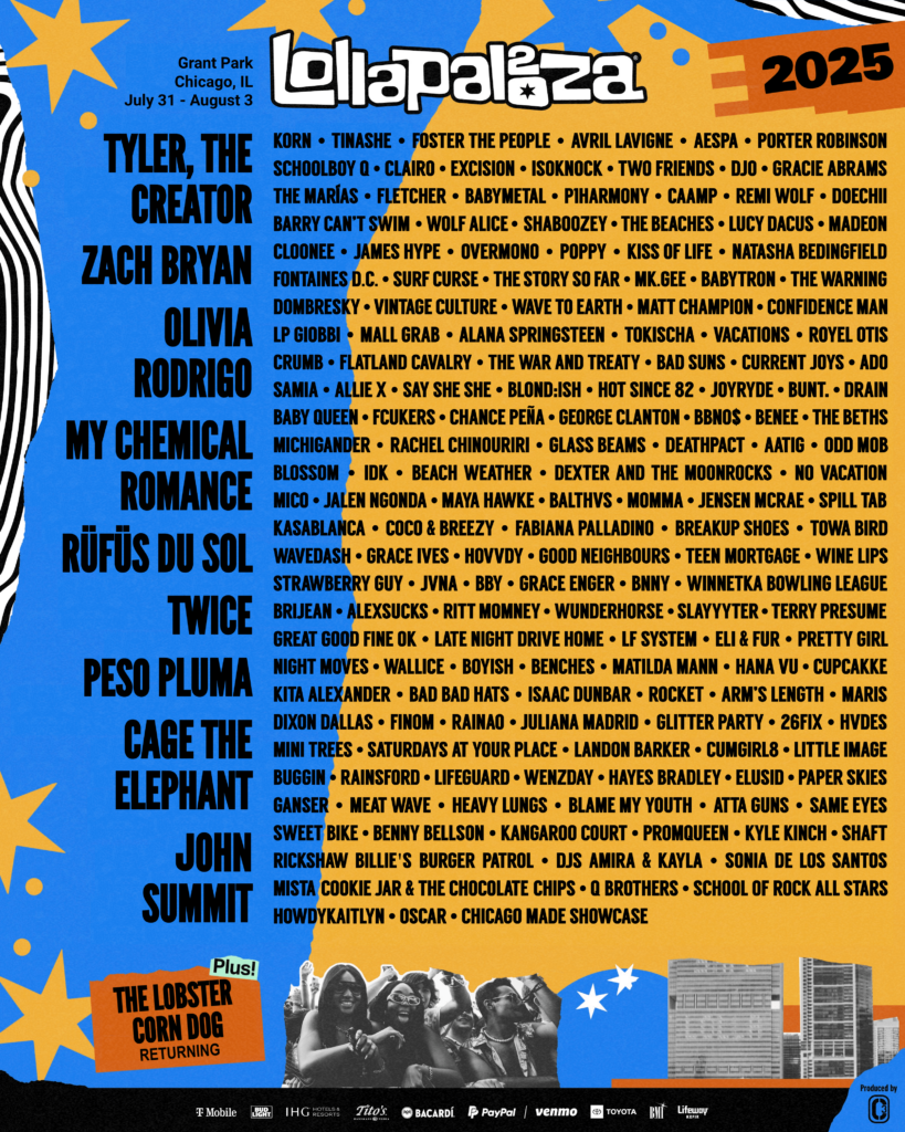 Lollapalooza anuncia su cartel estelar para 2025 Lollapalooza anuncia su cartel estelar para 2025