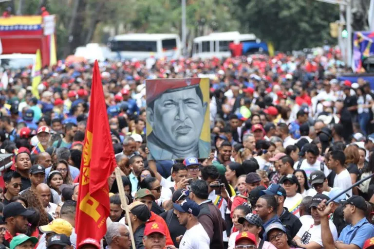 Protesta del oficialismo en Venezuela exige liberación de migrantes en El Salvador