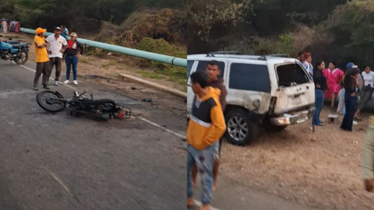 Choque en Mara deja un muerto y un herido tras impacto entre motos y camioneta