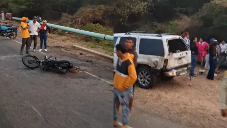 Choque en Mara deja un muerto y un herido tras impacto entre motos y camioneta