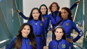 Katy Perry y un equipo femenino llegan al espacio a bordo del Blue Origin