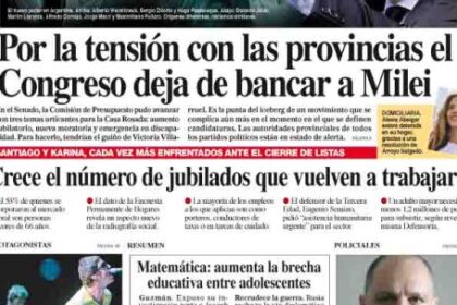 La tapa del Diario PERFIL del sábado 5 de julio de 2025