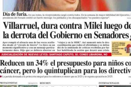 La tapa del Diario PERFIL del domingo 13 de julio de 2025