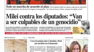 La tapa del Diario PERFIL del sábado 9 de agosto de 2025