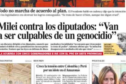 La tapa del Diario PERFIL del sábado 9 de agosto de 2025