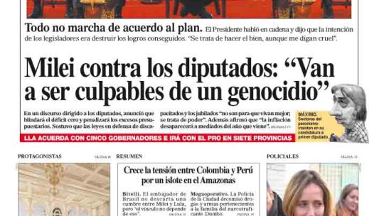 La tapa del Diario PERFIL del sábado 9 de agosto de 2025