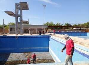 Inició rehabilitación de piscinas en el Polideportivo Parque del Sol