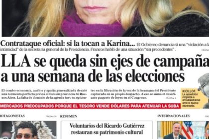 La tapa del Diario PERFIL del domingo 31 de agosto de 2025