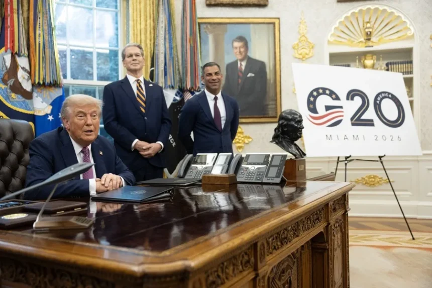 Trump anuncia que la cumbre del G20 en 2026 se celebrará en EE.UU después de casi 20 años