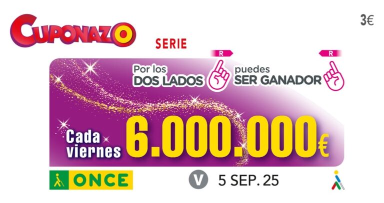 Cuponazo de la ONCE: comprobar los resultados del sorteo hoy, viernes 5 de septiembre
