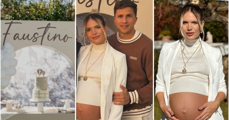 Eva Bargiela y Gianluca Simeone celebraron el baby shower de Faustino, su hijo en camino