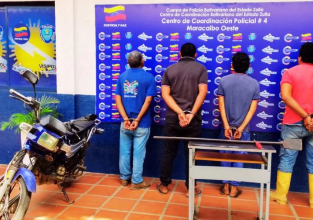 Cuerpo de Policía Bolivariana del estado Zulia aprehendió a cuatro sujetos por presunta extorsión