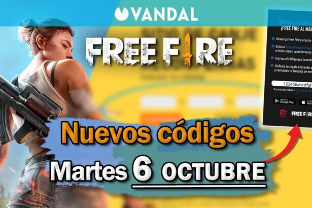 Vandal publica códigos de Garena Free Fire para el 5 y 6 de octubre