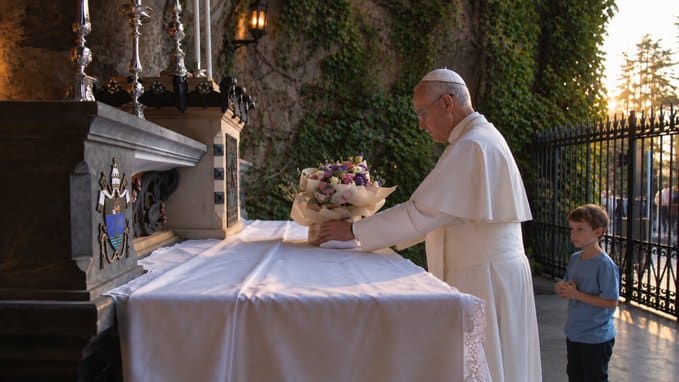 León XIV rezó con niños por la paz en el Vaticano