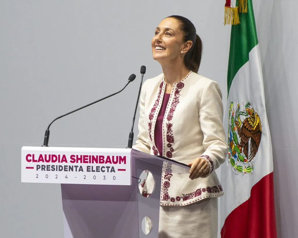 Acuerdo comercial entre México y Estados Unidos: Claudia Sheinbaum durante un acto en Ciudad de México