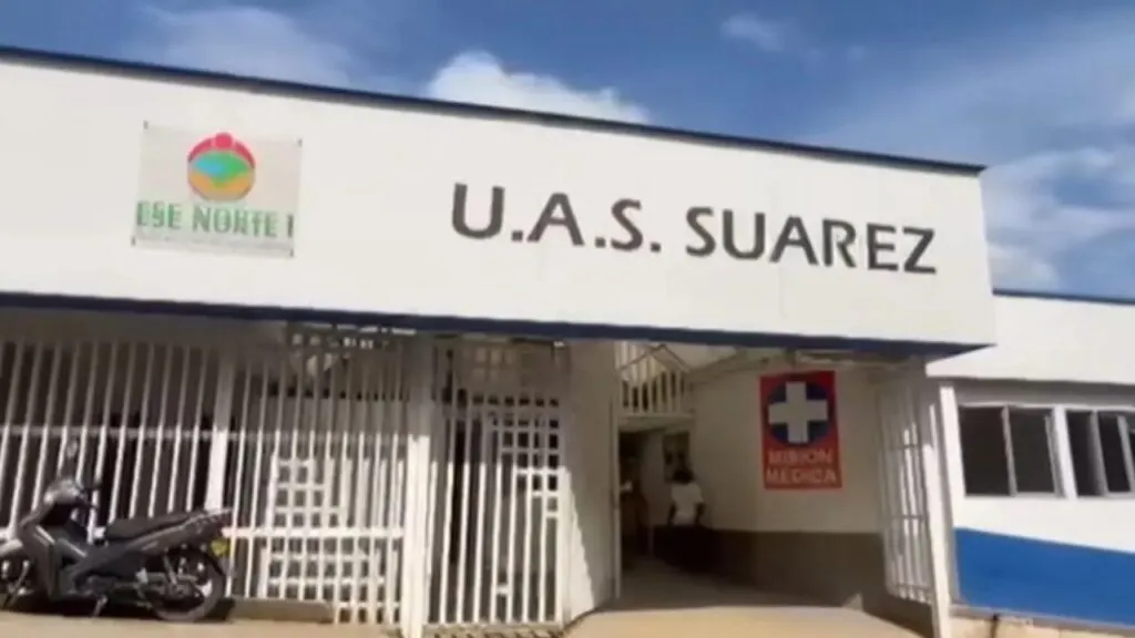 Asesinato en el Hospital de Suárez: fachada de la U.A.S. Suárez, ESE Norte 1, en el norte del Cauca