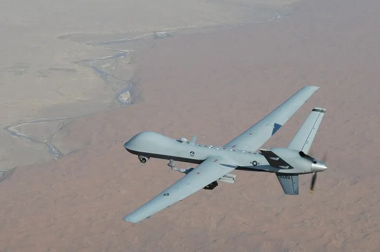 Reaper en Colombia: una aeronave no tripulada MQ-9 Reaper de la Fuerza Aérea de Estados Unidos en pleno vuelo